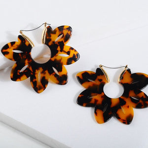 Acrylic Resin Leopard Dangle Earring