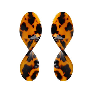 Acrylic Resin Leopard Dangle Earring