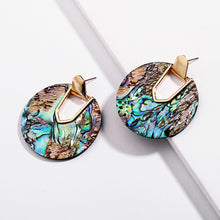 Load image into Gallery viewer, Acrylic Round Dangle Earrings