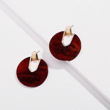 Load image into Gallery viewer, Acrylic Round Dangle Earrings