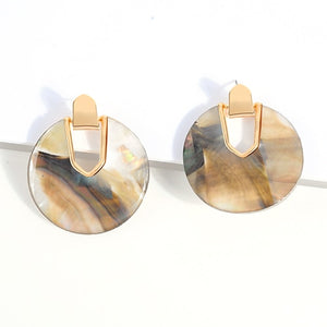 Acrylic Round Dangle Earrings