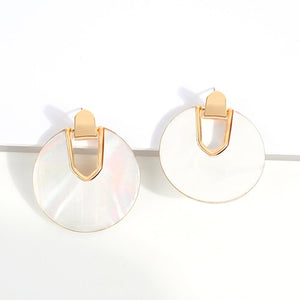 Acrylic Round Dangle Earrings