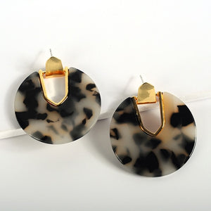 Acrylic Round Dangle Earrings