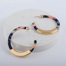 Load image into Gallery viewer, Acetate Hoop Earrings